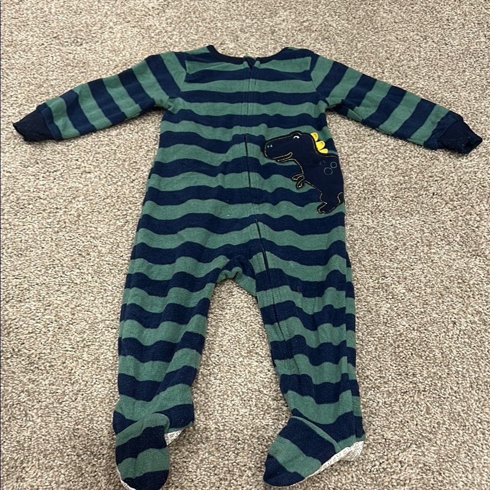 Absorba Green and Navy Striped Kids Pajamas